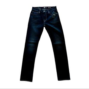 7 for all mankind Luxe Sport Slimmy slim straight dark blue washed denim jeans